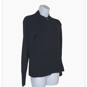 Shu Shu Black Zip up Track Jacket, sz S